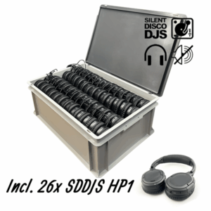 SDDJS CR261 Silent Disco Set met 26x HP1 hoofdtelefoon